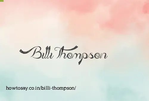 Billi Thompson