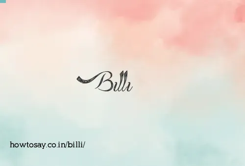 Billi