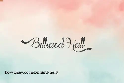 Billiard Hall