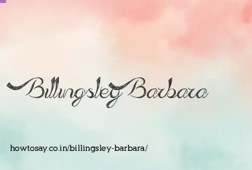 Billingsley Barbara