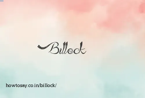 Billock