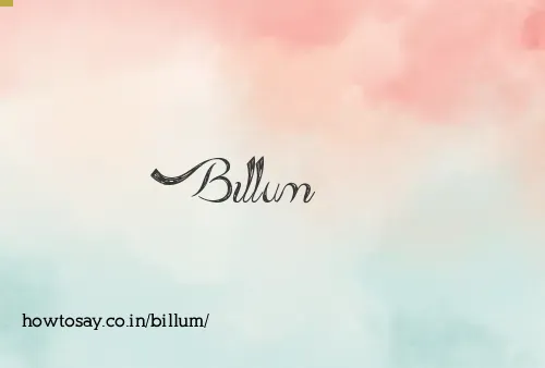 Billum