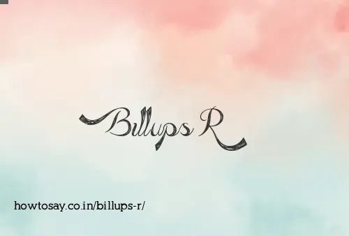 Billups R