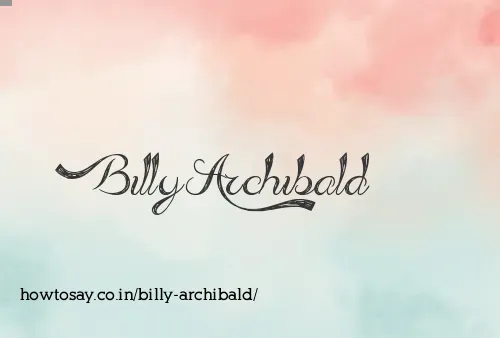 Billy Archibald