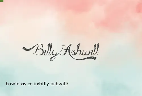 Billy Ashwill