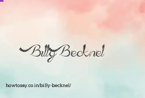 Billy Becknel