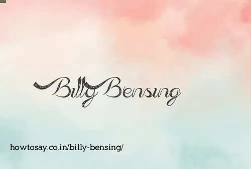 Billy Bensing
