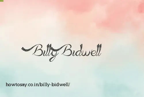 Billy Bidwell