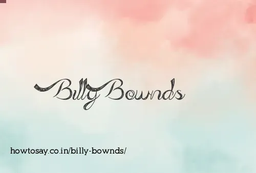 Billy Bownds