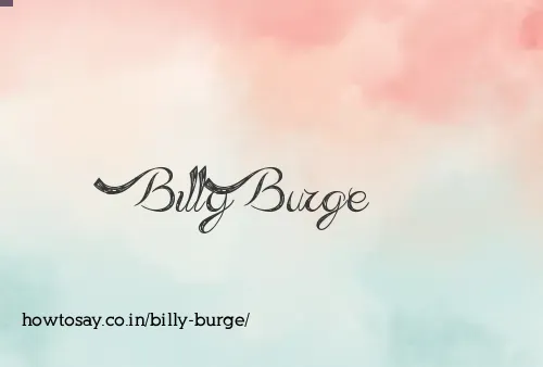 Billy Burge