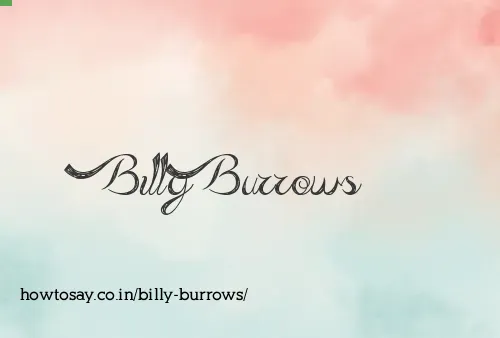 Billy Burrows
