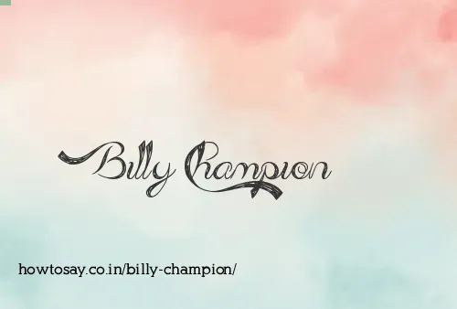 Billy Champion