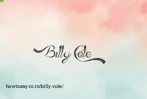 Billy Cole