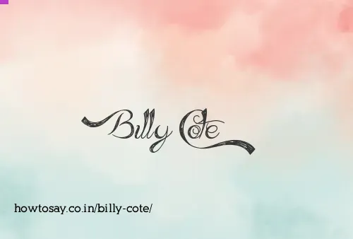 Billy Cote