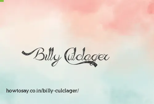 Billy Culclager