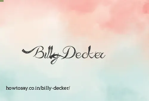 Billy Decker