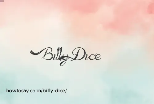 Billy Dice