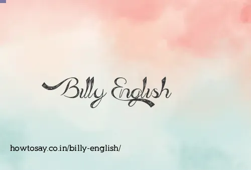 Billy English