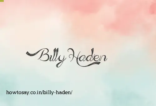 Billy Haden