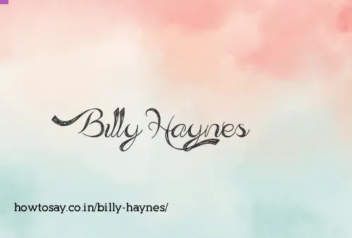 Billy Haynes