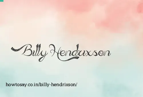 Billy Hendrixson