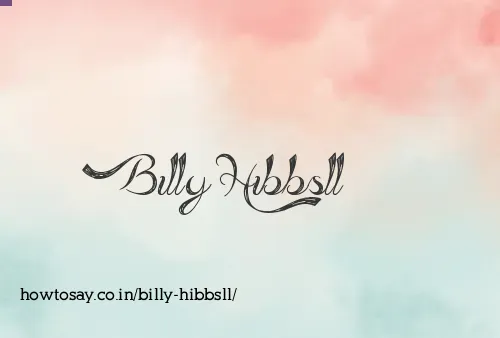 Billy Hibbsll