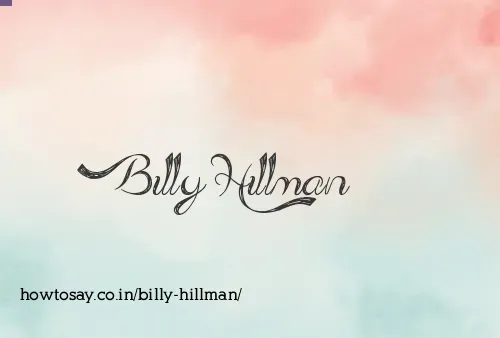 Billy Hillman