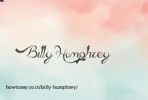 Billy Humphrey