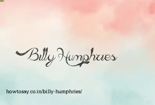 Billy Humphries