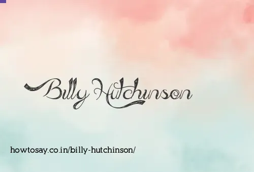 Billy Hutchinson
