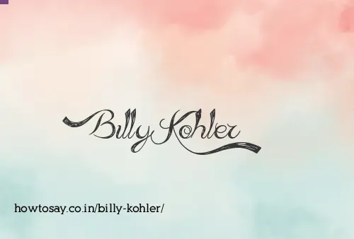 Billy Kohler
