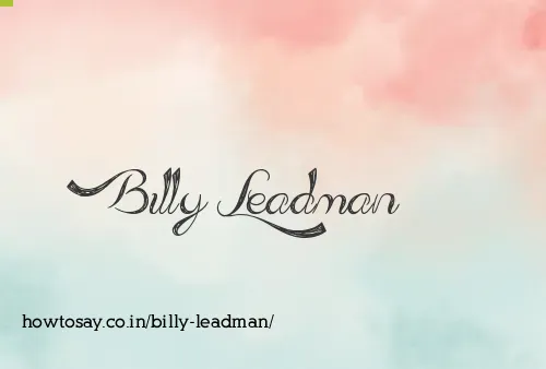 Billy Leadman