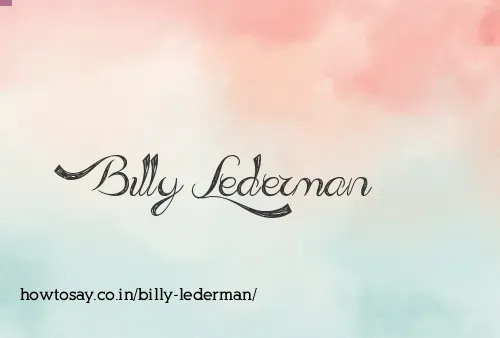 Billy Lederman