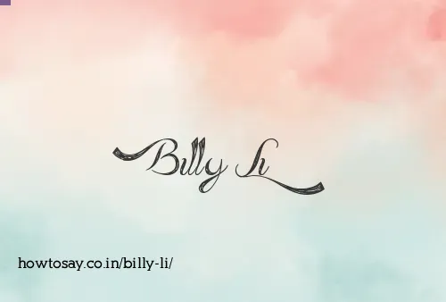 Billy Li