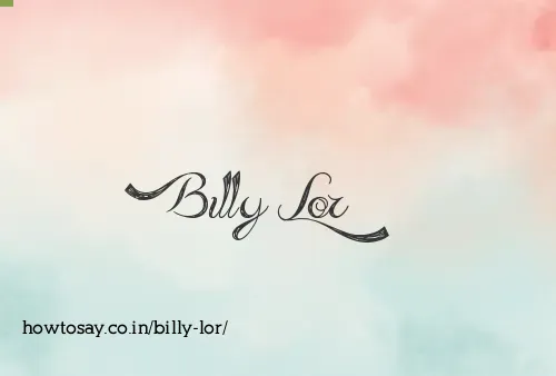 Billy Lor