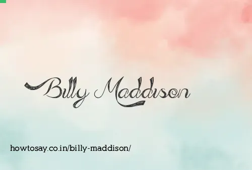 Billy Maddison