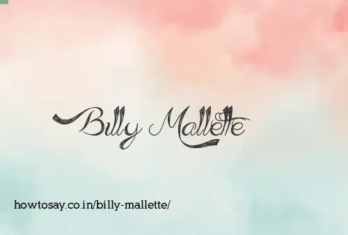 Billy Mallette
