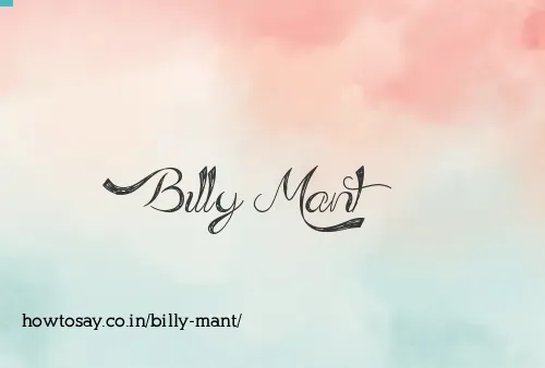 Billy Mant
