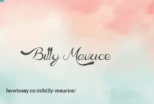 Billy Maurice