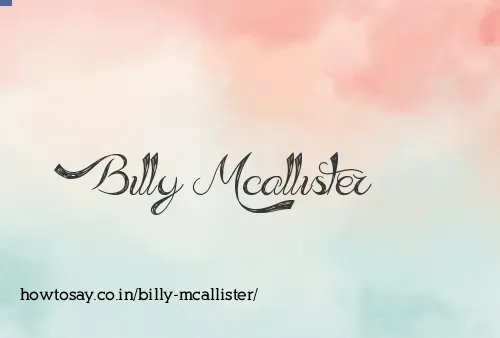 Billy Mcallister