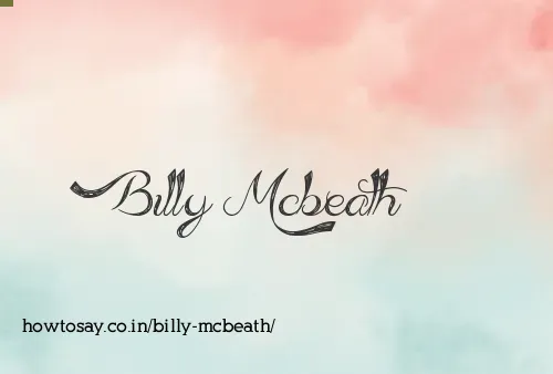 Billy Mcbeath