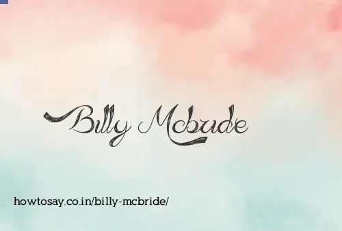 Billy Mcbride