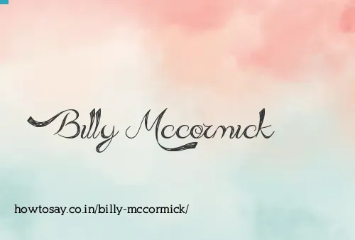 Billy Mccormick