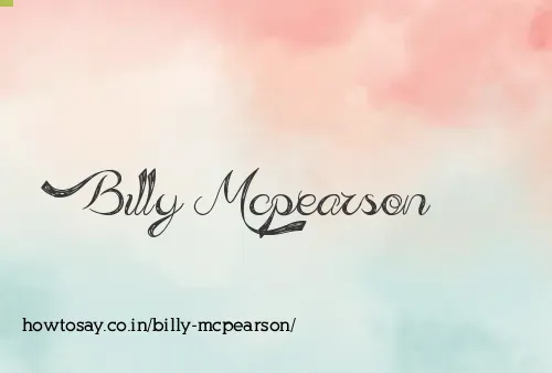Billy Mcpearson