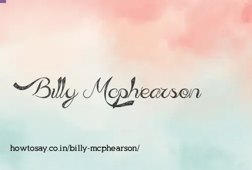Billy Mcphearson