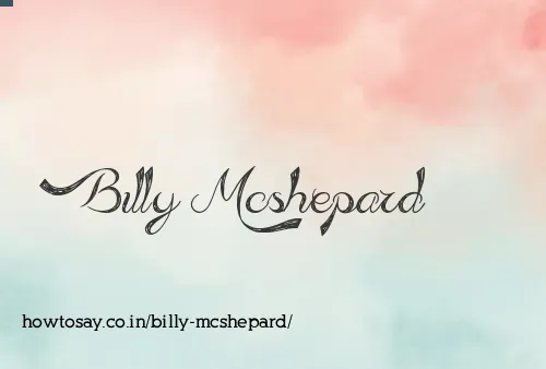 Billy Mcshepard