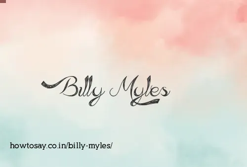 Billy Myles