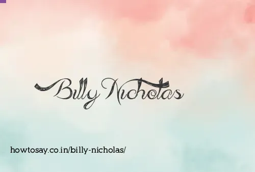 Billy Nicholas