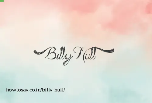 Billy Null