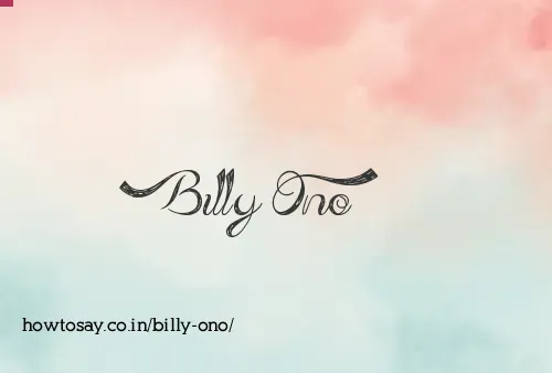 Billy Ono